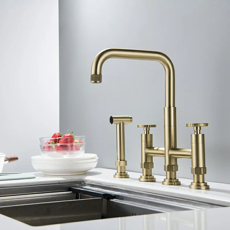 two handle kitchen faucet