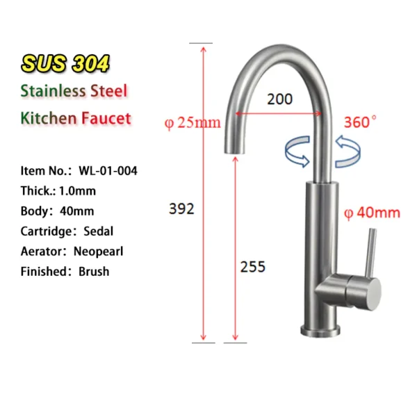 Prep sink faucets