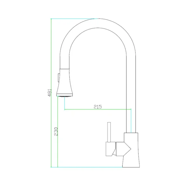 kitchen sink faucet with sprayer